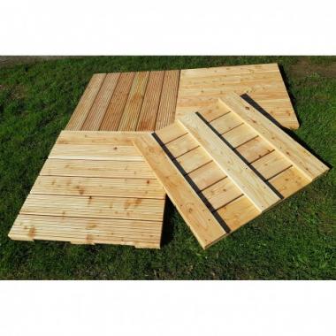 Pack of 4 Untreated English Larch Douglas Fir Decking Tiles